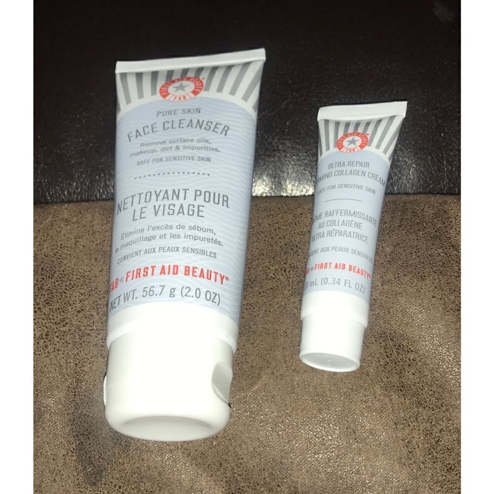 Brand New~First Aid Beauty Face Cleanser & Collagen Cream Duo